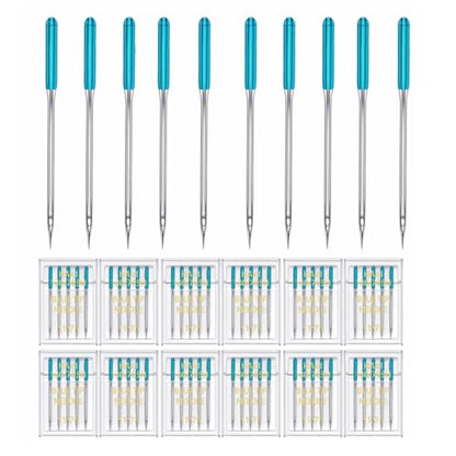 60 Pieces Sewing Machine Needles Universal Regular Point Machine Needles for Home Sewing Machine Compatible with Singer (60 Count)