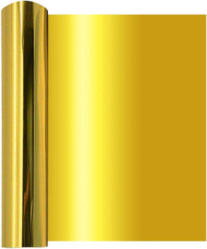 Tvinyl Warehouse Gold HTV Foil Heat Transfer Vinyl Roll 12" x 6FT for T-Shirt, Compatible with All Cutters