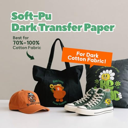 Heat Transfer Mask & Heat Transfer Paper for Dark Fabric (20 Count)