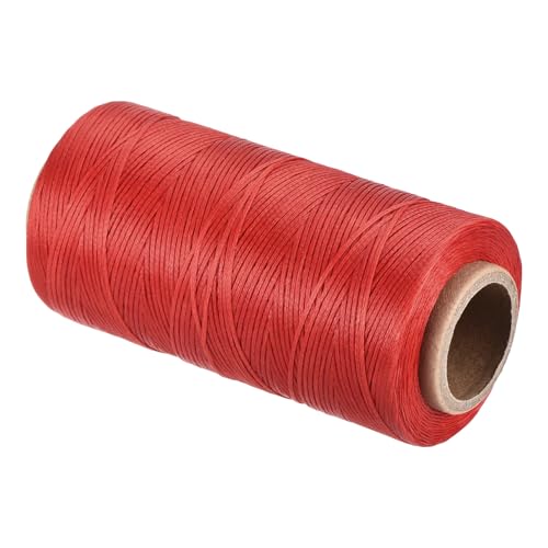 Waxed Thread 284 Yard 0.8mm 150D Flat Wax Thread Polyester Waxed String for Leather Sewing Hand Weaving Book Binding Home Decoration
