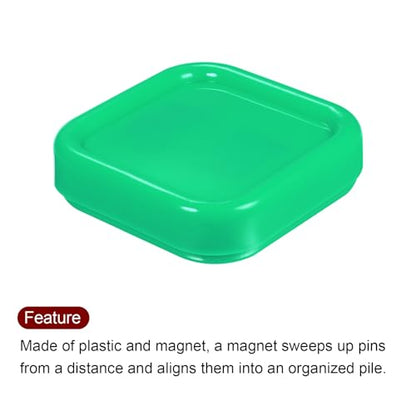 Magnetic Pin Cushion Square Sewing Pin Holder Green