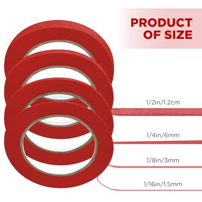 4 Pack Red Pinstripe Tape Painters 1 (4 Count)