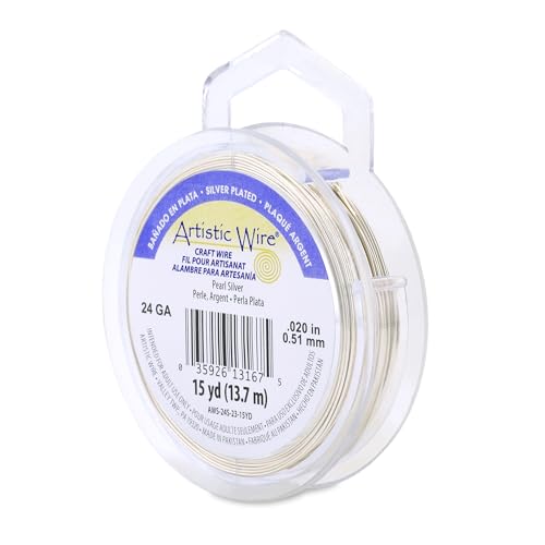 24 Gauge Silver Plated Tarnish Resistant Colored Copper Craft Wire