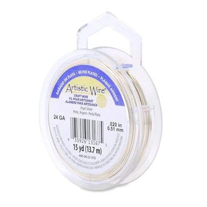 24 Gauge Silver Plated Tarnish Resistant Colored Copper Craft Wire
