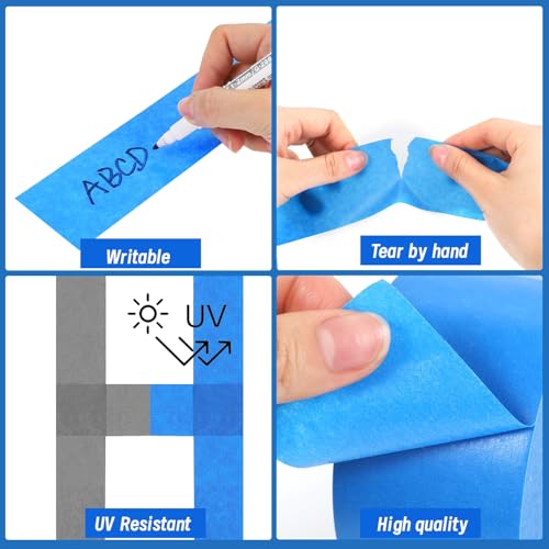 5 Rolls Painters Tape 2 Inch Wide Blue Painters Tape for Wall Painting (5 Count)