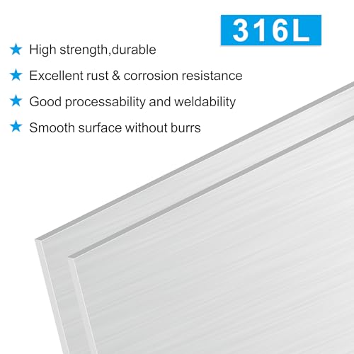 316L Stainless Steel Sheet 8x8x0.031