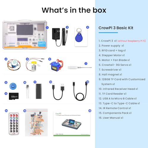 CrowPi 3 AI Learning and Development Station for Raspberry Pi 5