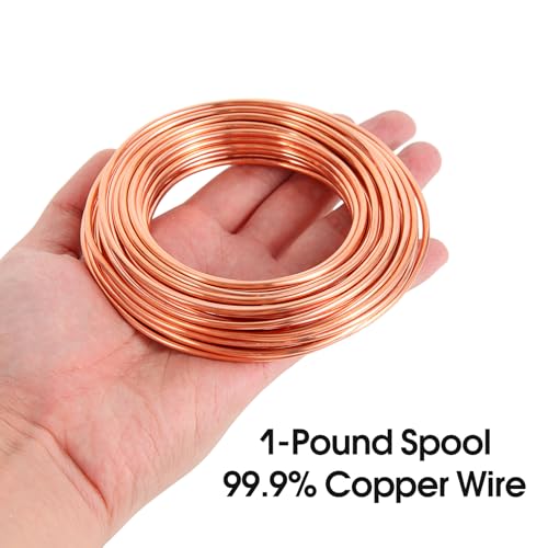 14 Gauge 1.6mm 79 Feet 1 Pound 99.9% Dead Soft Copper Wire for Electroculture Gardening