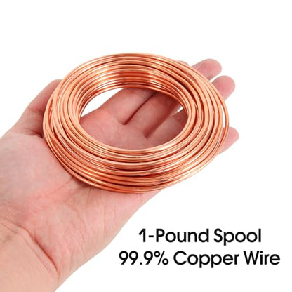12 Gauge 2.0 mm 16.5 Feet 5 oz 99.9% Dead Soft Copper Wire for Electroculture Gardening