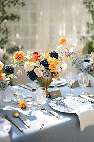 Navy Blue Artificial Dahlias (25 Count)
