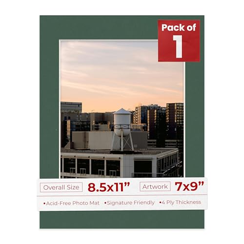 8.5x11 Mat Bevel Cut for 7x9 Photos