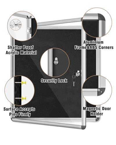 28"x26" Enclosed Bulletin Board