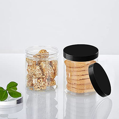 13oz Clear Plastic Storage Jars Containers (8 Count)