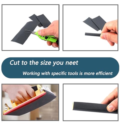 60 Pcs 9x3.6 Inch 10 Grit Mixed Packing Wet and Dry Sandpaper Sheets (60 Count)