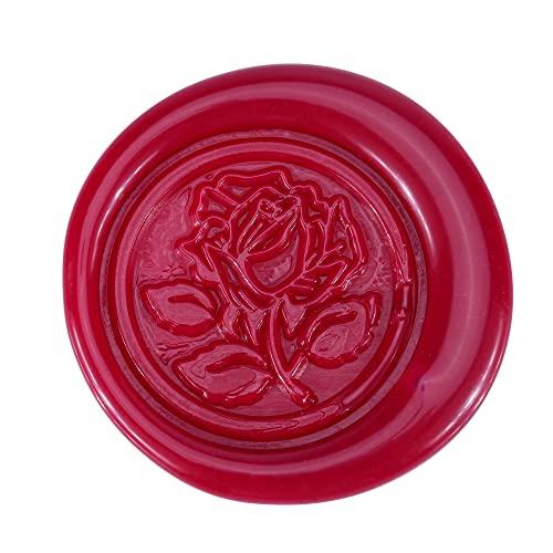 5Pcs Wine Red Sealing Wax Sticks with Wicks for Wax Seal Stamp (5 Count)