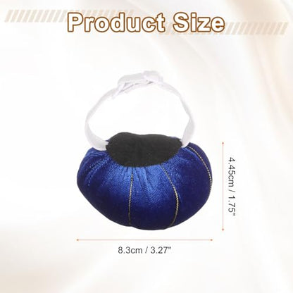 Wrist Pin Cushion Wristband Sewing Pincushion Polyester Pin Holder Wearable Pumpkin Shaped Needles Wristband with 100 Head Needles for Sewing Quilting DIY Crafts