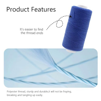 50pcs Sewing Thread Kit 25 Colors 400 Yards