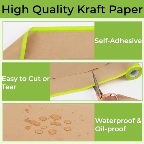 10 Rolls Pre Taped Painting Masking Paper