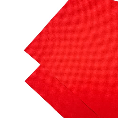 2 Sheets of Red 14 Count Aida Cloth