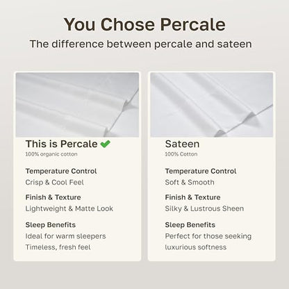 100% Organic Cotton Full Bed Sheets Set