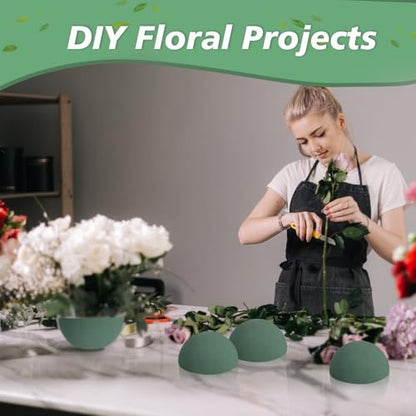 4 Pack Small Floral Foam Half Ball