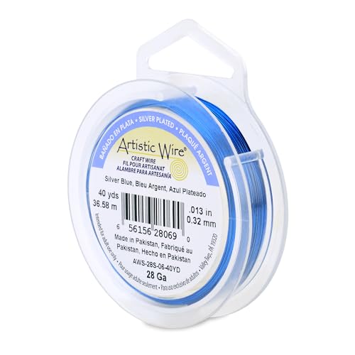 28 Gauge Silver Plated Tarnish Resistant Colored Copper Craft Wire