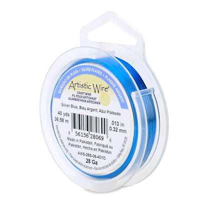 28 Gauge Silver Plated Tarnish Resistant Colored Copper Craft Wire