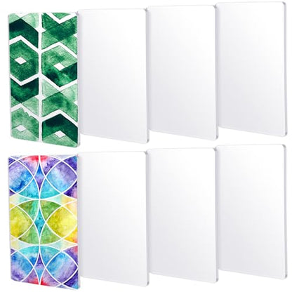 8 Pack Monoprinting Print Plates 5 x 3 Inch Reusable Silicone Plate Class Printing Plates for Press Art Printmaking for Card Making (8 Count)