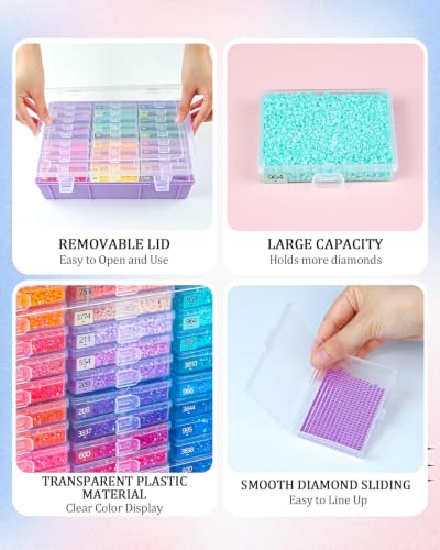 Diamond Art Trays with Lids (60 Count)