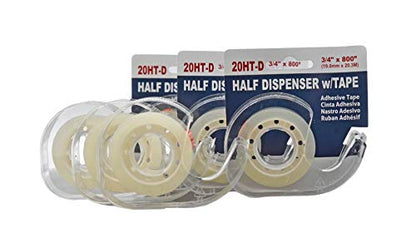 WOD OST20D Office Tape Clear Refill Rolls and Refillable Dispenser