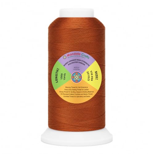 Burnt Orange Tex 70 Upholstery Polyester Heavy Duty Thread