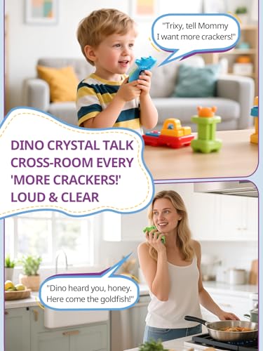 Walkie Talkies for Kids Rechargeable Dino Toy Cars 48H Playtime (2 Count)