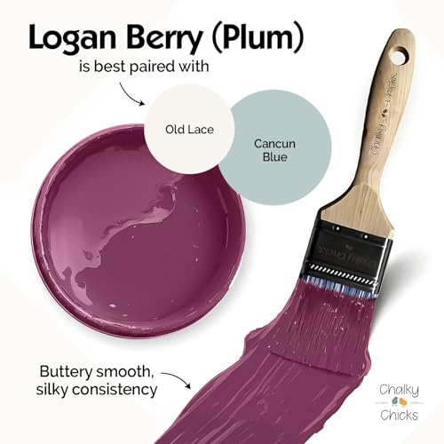 Logan Berry 4 Fl Oz Chalk Paint for Furniture All in One