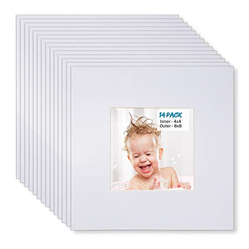 8x8 White Picture Mats (14 Count)