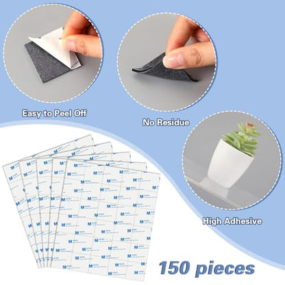 150Pcs Double Sided Foam Tape Sticky Mounting Pads for Wall Crafts (150 Count)