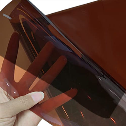 HYANG Darkbrown Transparent PVC Super Clear Holographic Vinyl Faux Leather Sheets 1 Roll 12" x 47"