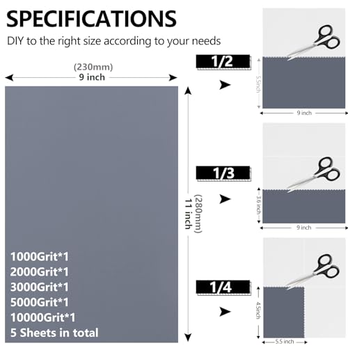 Extra Fine Sandpaper Assortment (5 Count)