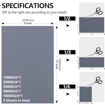Extra Fine Sandpaper Assortment (5 Count)