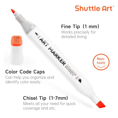 172 Colors Dual Tip Alcohol Based Art Markers