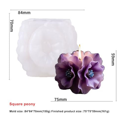 Peony Bouquet Candle Soap Molds