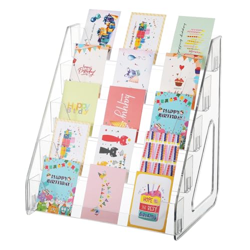 5 Tier Acrylic Card Display Stand (20 Count)