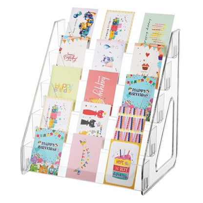 5 Tier Acrylic Card Display Stand (20 Count)