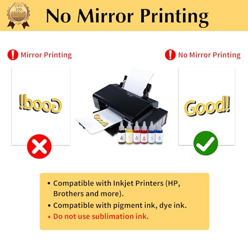 Upgraded Iron on Heat Transfer Paper for T Shirts (21.28 Ounce)