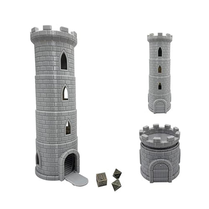Collapsing Dice Tower and Little Town Houses Scene
