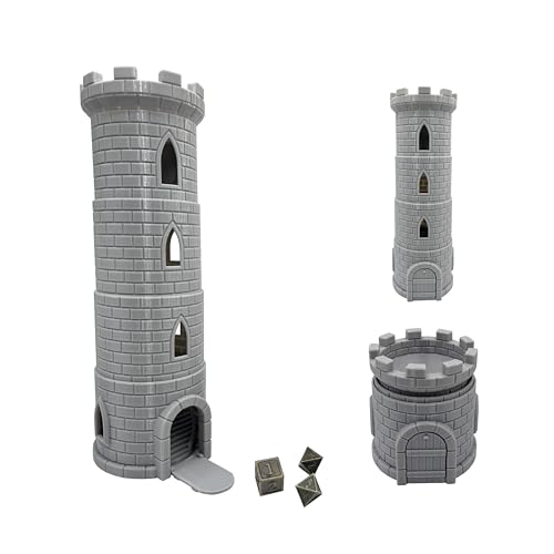 Collapsing Dice Tower and Little Town Houses Scene