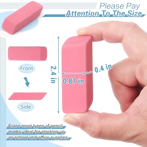 12 Pack Pink Erasers (12 Count)