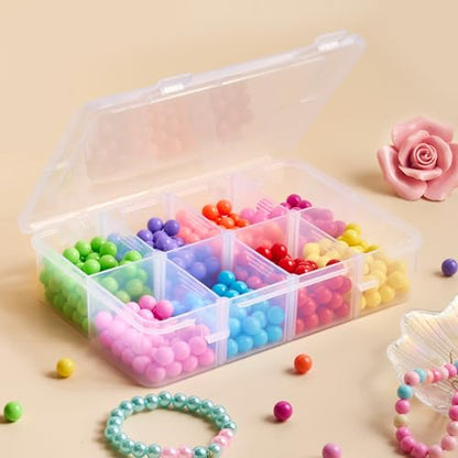 8 Grids Plastic Organizer Box with Adjustable Dividers (4 Count)