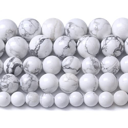 90pcs 4mm AAA Natural Stone Beads White Howlite Turquoises Round Loose Beads for Jewelry Making DIY Bracelet