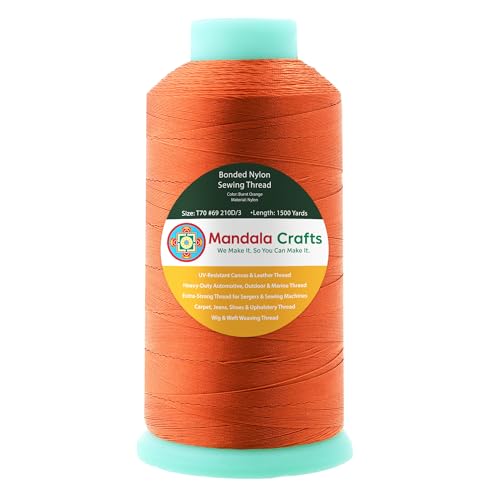 Size 69 210D T70 Burnt Orange Bonded Nylon Thread (4500 Foot)