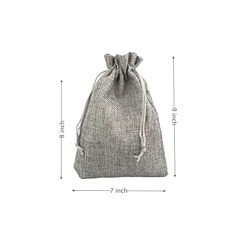 Pack of 25 Burlap Gift Bags with Drawstring Linen Jewelry Pouches Wedding Hessian Jute Bags for Birthday Jewelry and Treat Pouches Party Wedding Favors Gift Art and DIY Craft (25 Count)